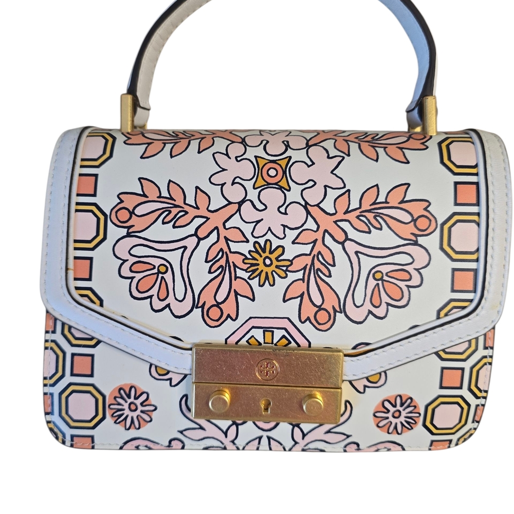 Tory Burch Juliette Printed Mini Top Handle Satchel Bag